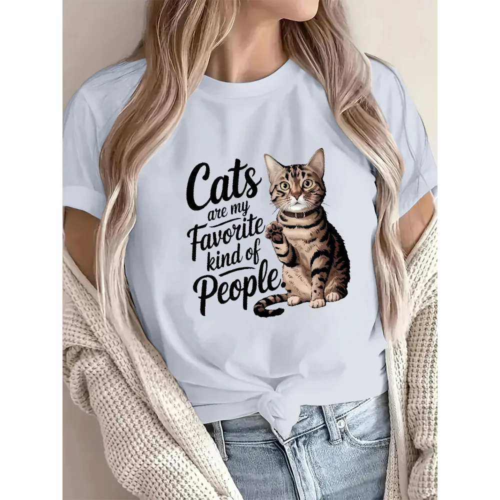 Cute Cat Women’s Cotton T-shirts