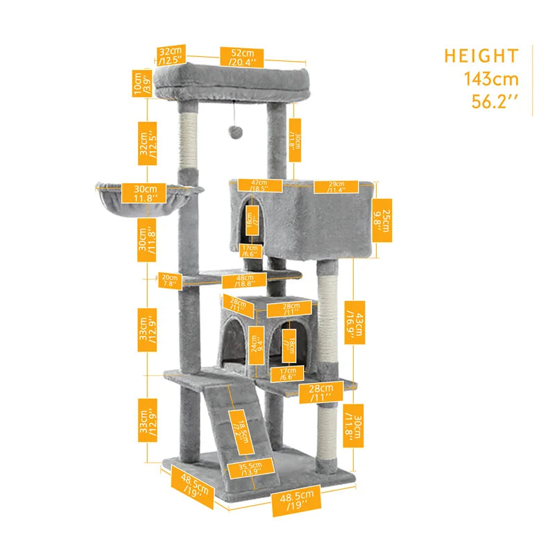 Cat Tree House Tower With Scratching Post