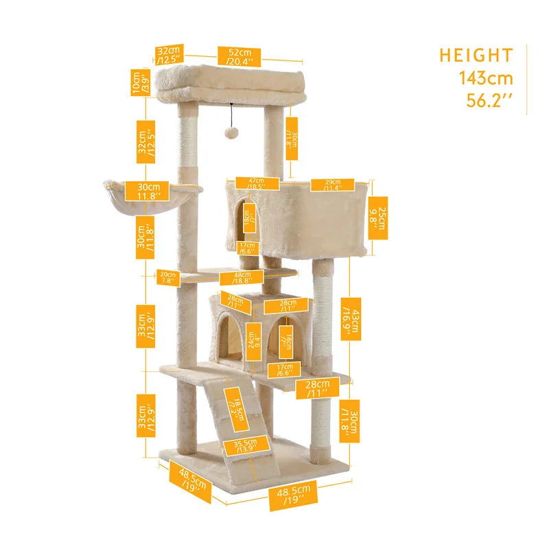Cat Tree House Tower With Scratching Post