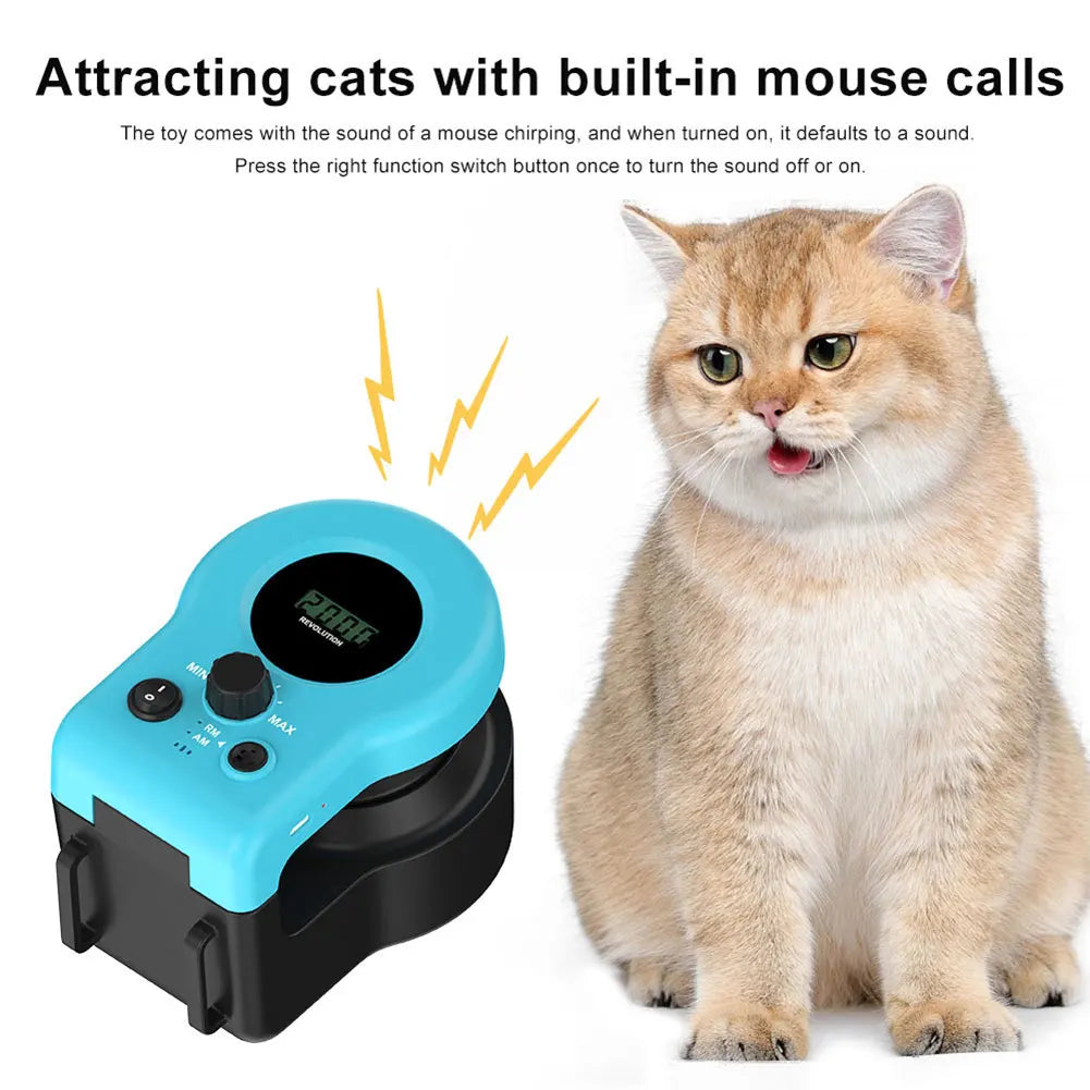 Interactive Cat Toy for Exercise and Mental Stimulation Adjustable Speed for Bored Kitten & Puppy Play