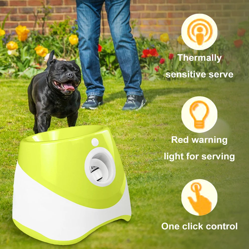 Dog Tennis Ball Launcher Interactive, and Rechargeable.