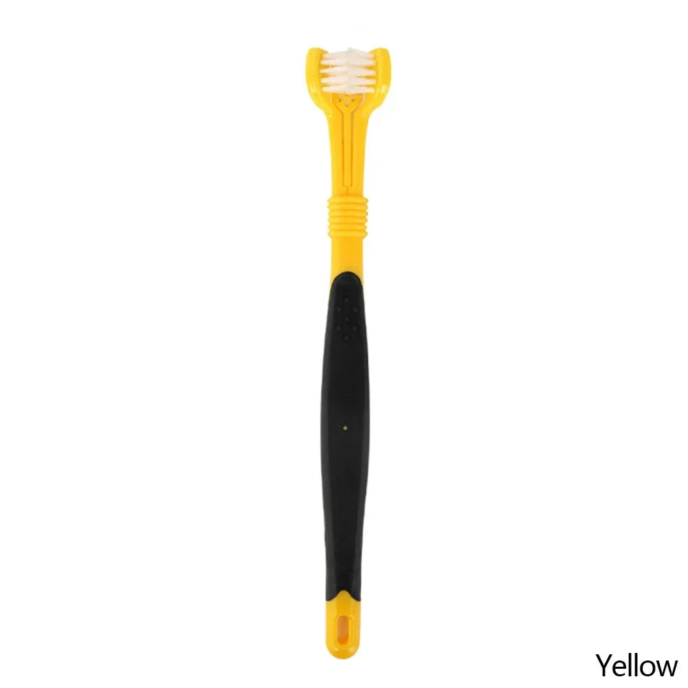 Three Sided Pet Toothbrush for Dogs and Cats