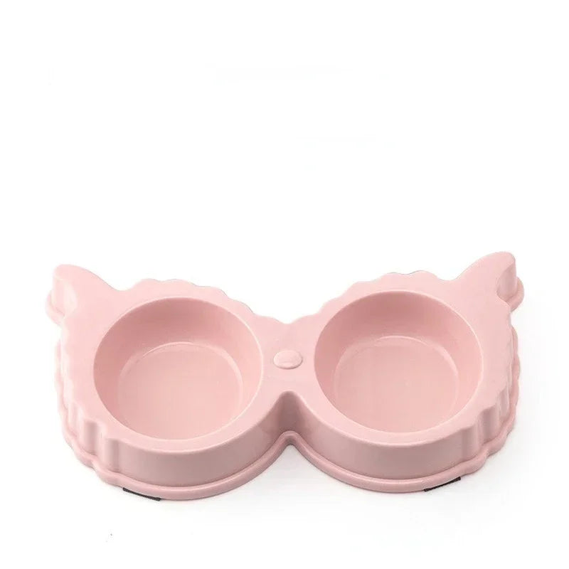 Pet Cute Plastic Food Water Bowls for Cats Dog