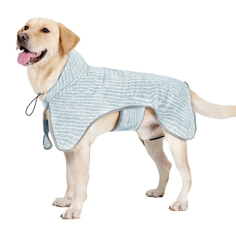 Pet Bathrobe Towel for Large, Medium Dogs Soft, Adjustable