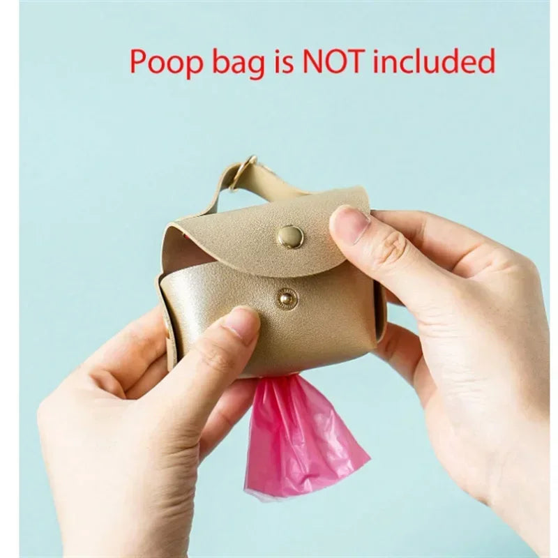 Pet Poop Bag Holder Faux Leather