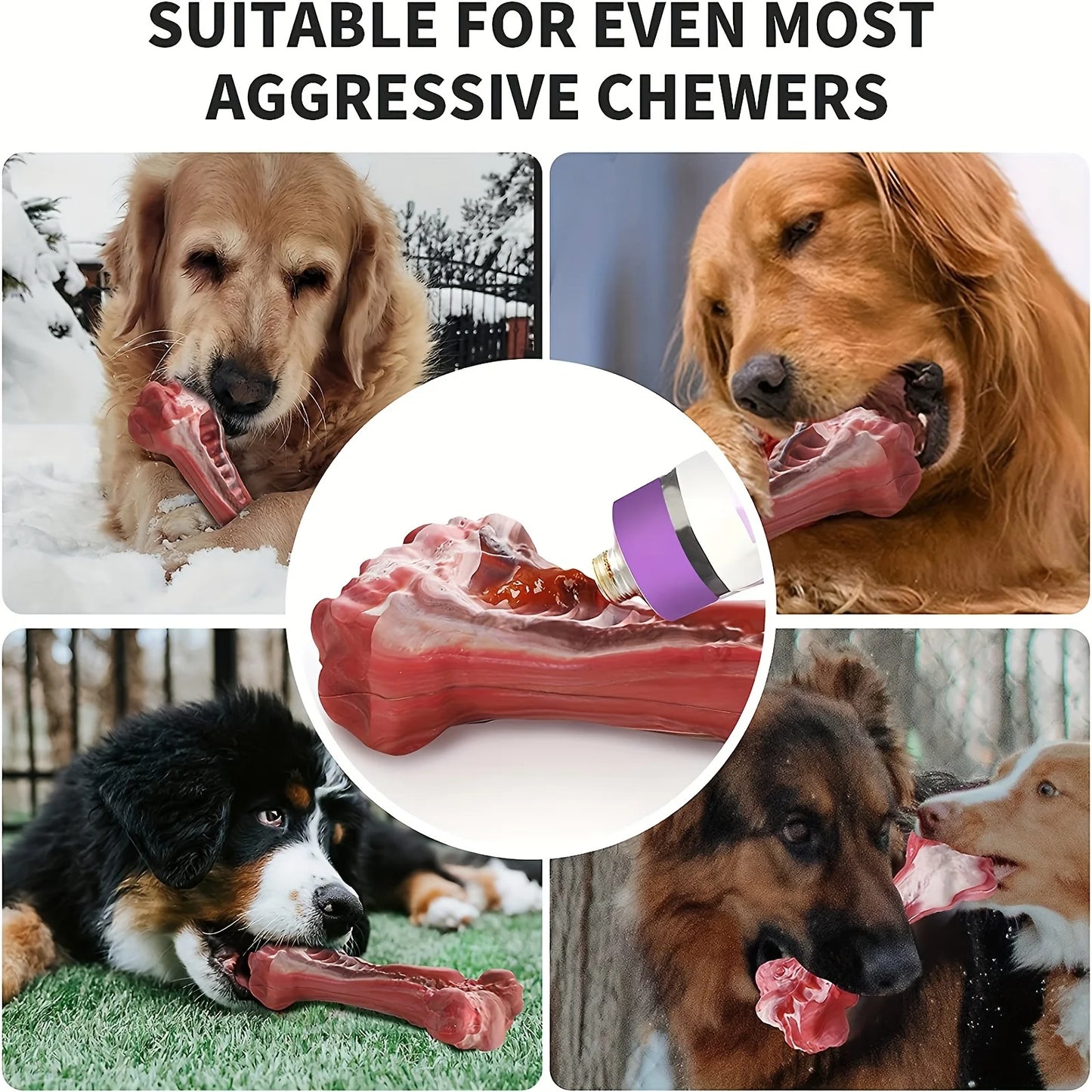 Durable dog chew for cleaning canine teeth