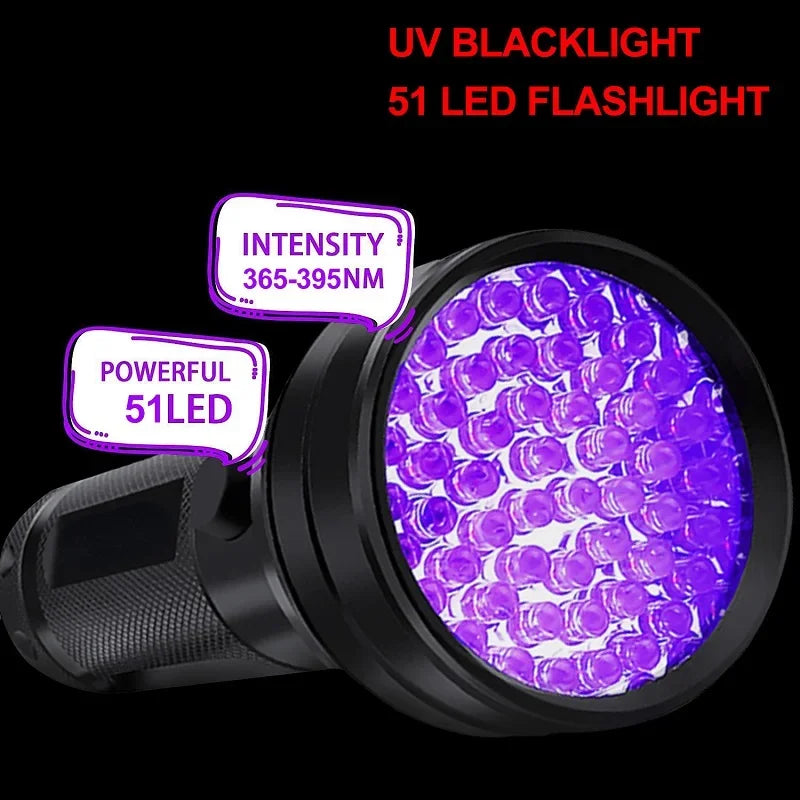 100/51/21 LED UV Flashlight Black Light Pet Urine Detector