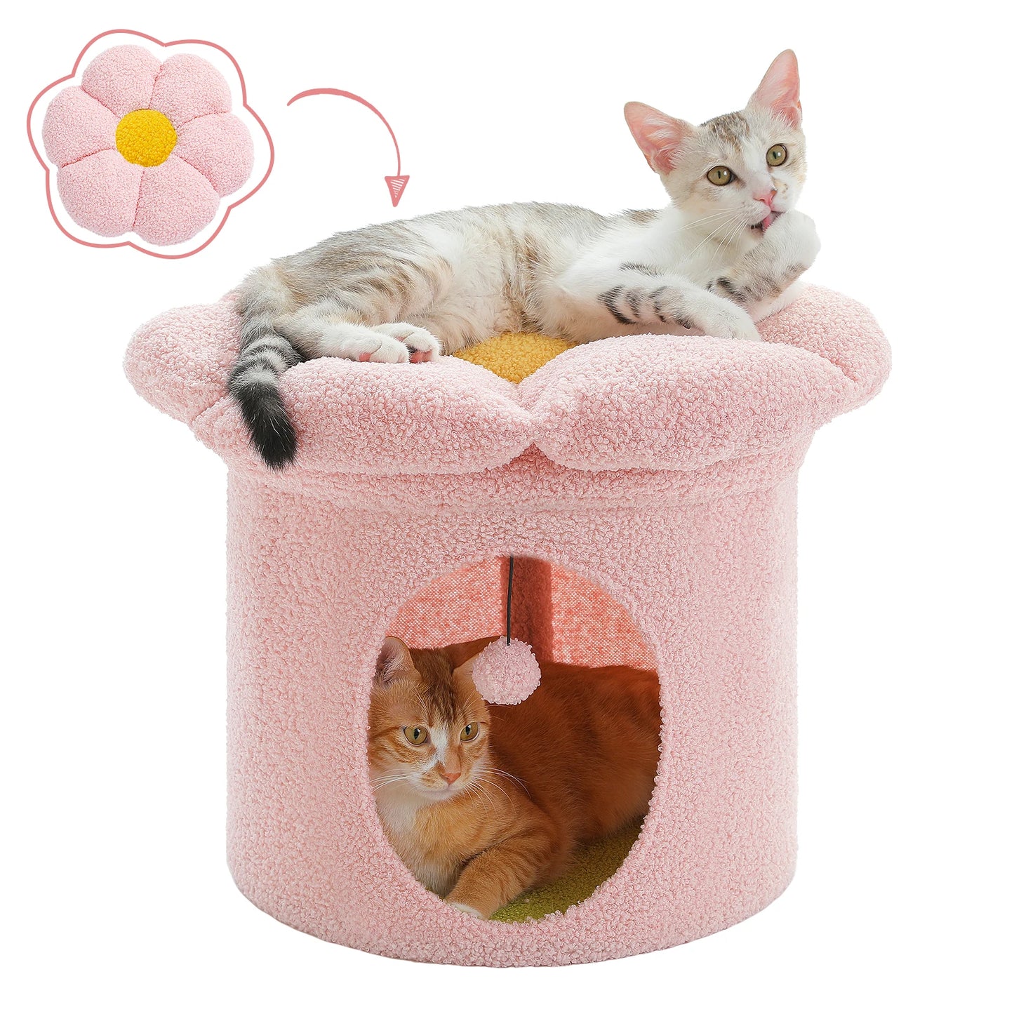 Cute Cat Cave Cat Hideaway, Indoor Cat House Condo