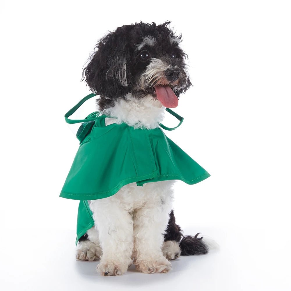 Fashionable Reflective Cute Dog Raincoat Hooded Waterproof Jacket