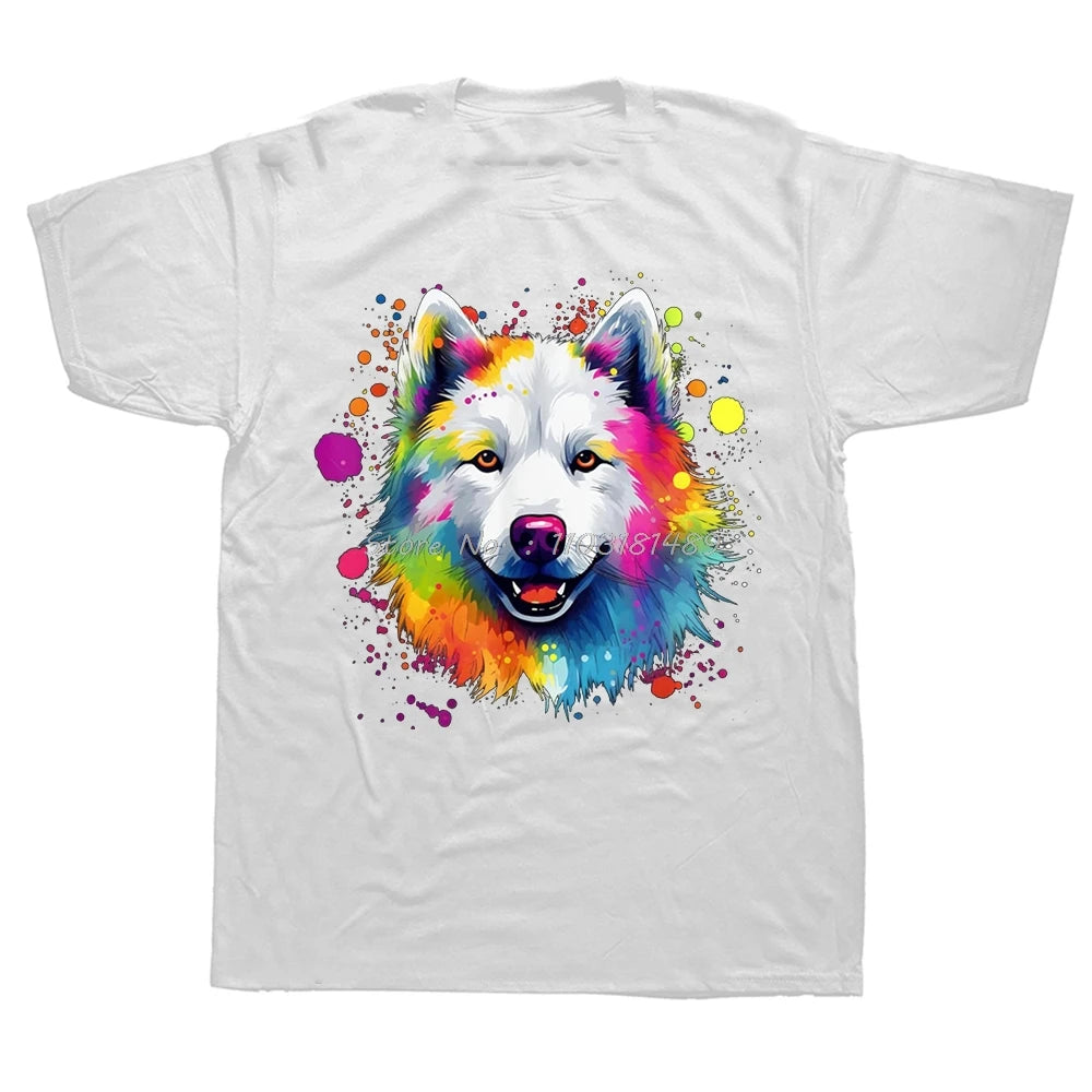 Samoyed Lovers T-shirt Oversized Unisex Streetwear Men's Clothing