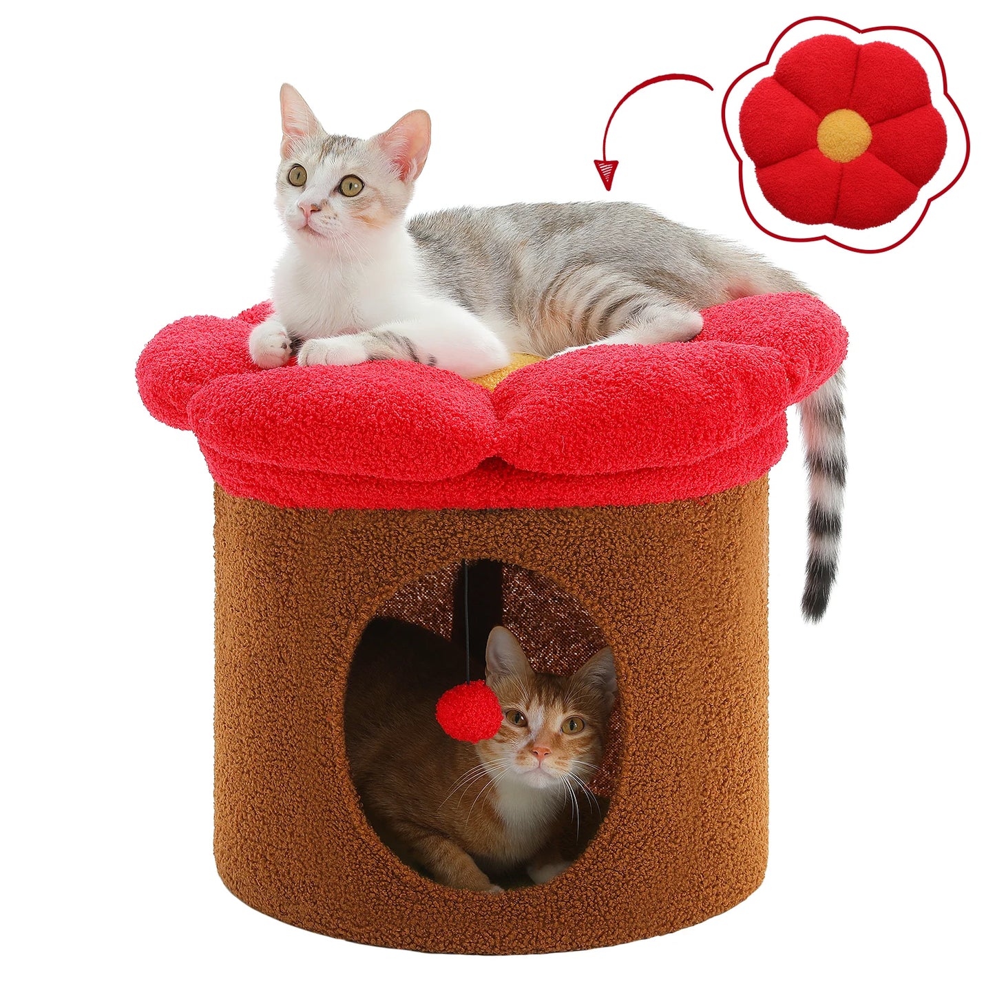 Cute Cat Cave Cat Hideaway, Indoor Cat House Condo