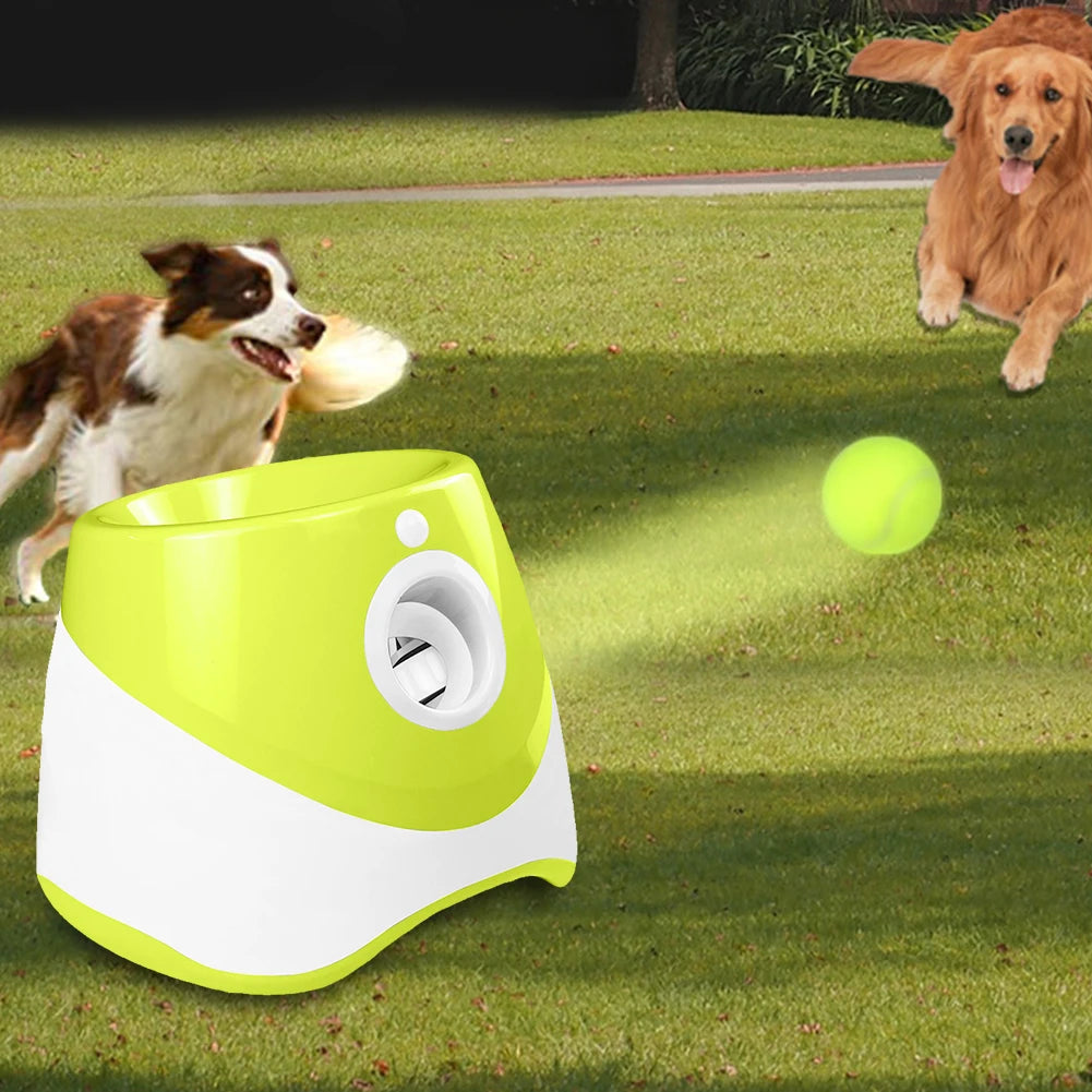 Dog Tennis Ball Launcher Interactive, and Rechargeable.