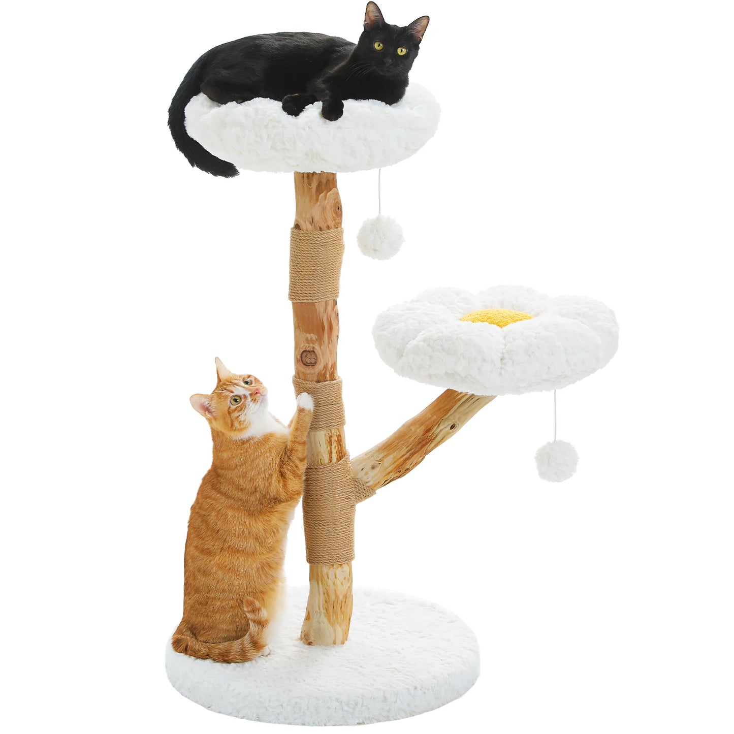 Luxury Cat Flower Tower with Scratching Post and Perches