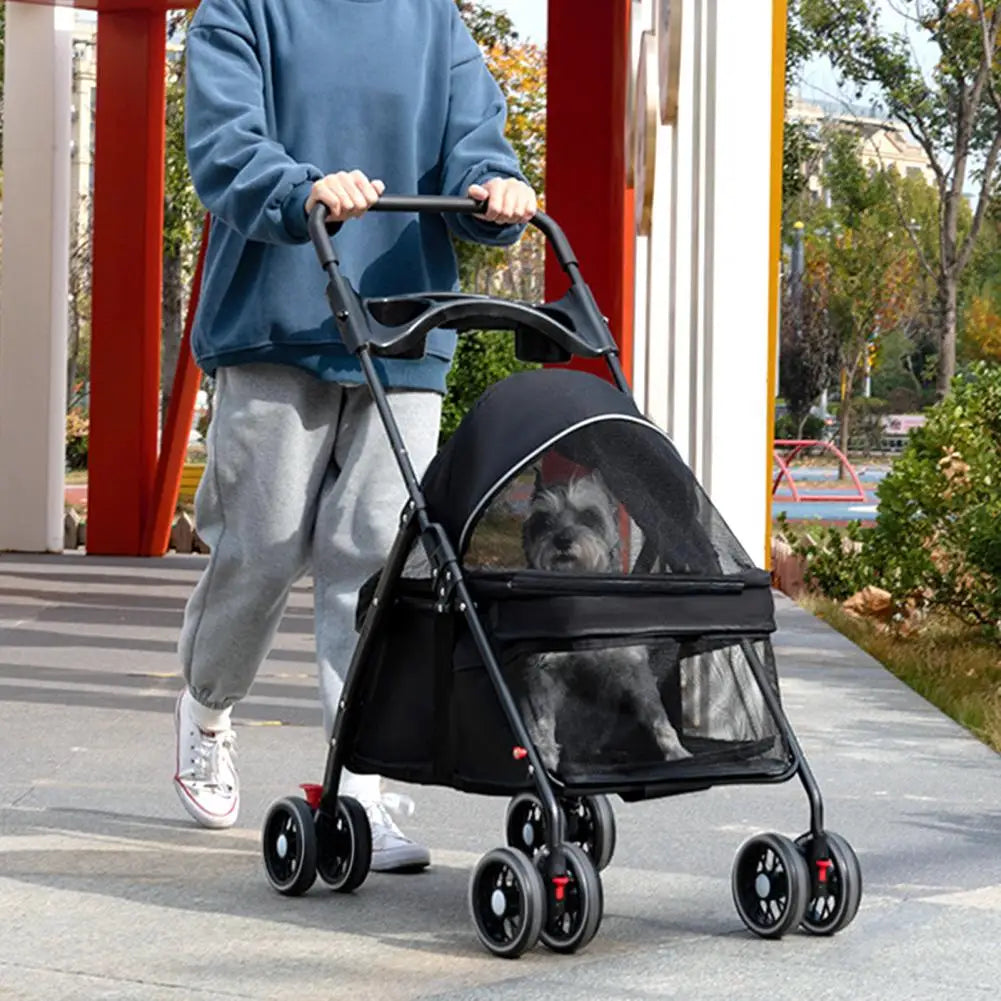 4 Wheels Dog Cat Stroller