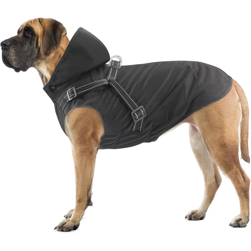 Reflective Waterproof Dog Raincoat Adjustable Hooded Easy Wear Rain Gear