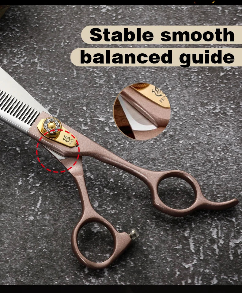 Fenice High-grade 7.5inch JP440C Steel Special pet grooming, Thinning rate 35%, Shipping From USA