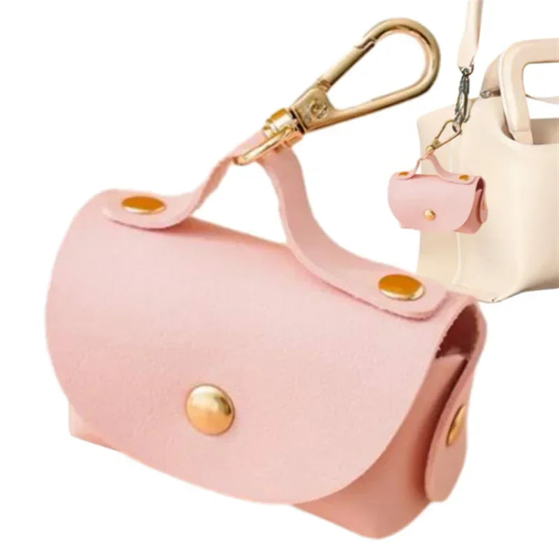 Pet Poop Bag Holder Faux Leather