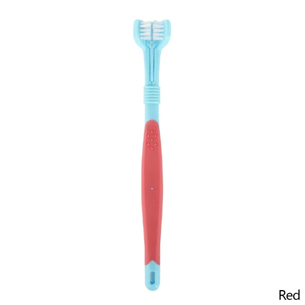 Three Sided Pet Toothbrush for Dogs and Cats