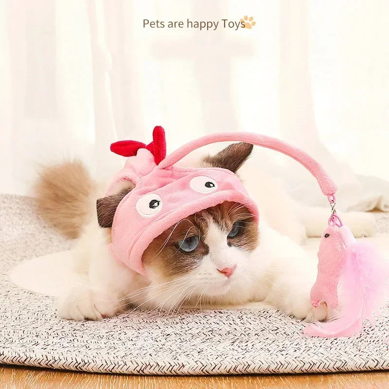 Kitten Fishing Headdress Hat