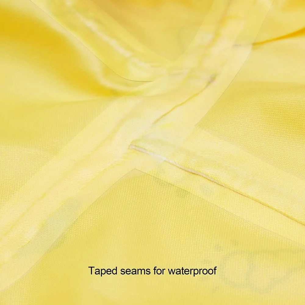 Lightweight Waterproof Dog Raincoat with Hood Harness Hole Reflective Cloud Prints
