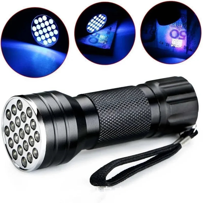 100/51/21 LED UV Flashlight Black Light Pet Urine Detector