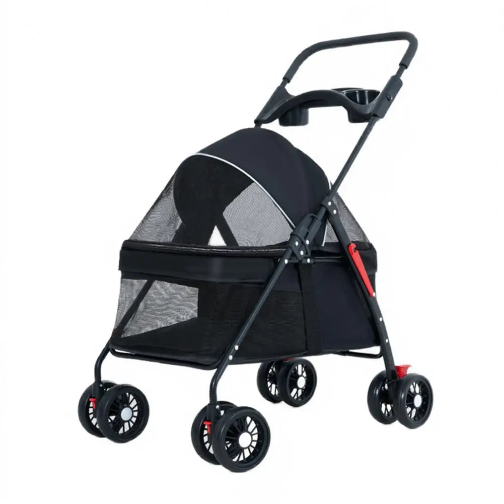 4 Wheels Dog Cat Stroller