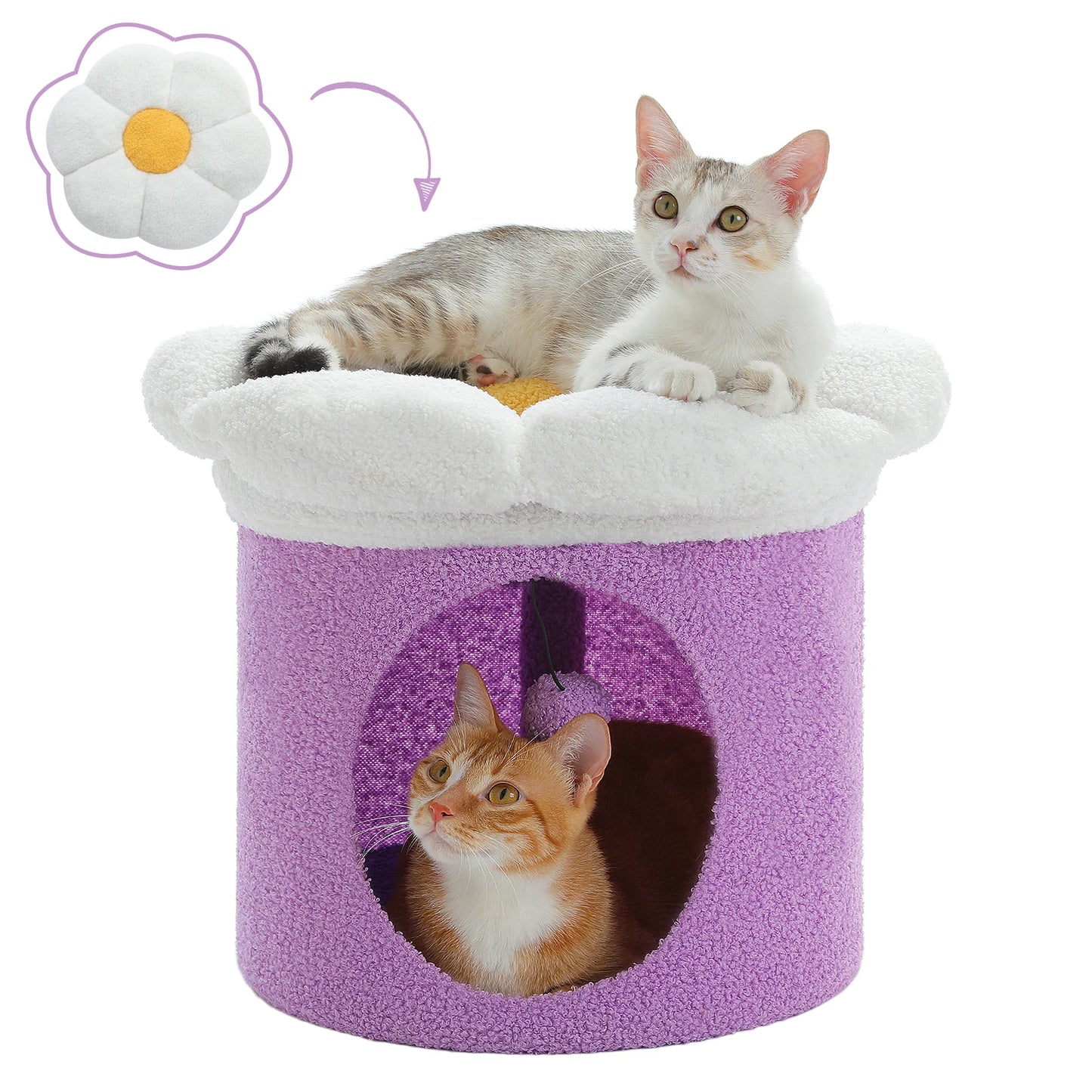 Cute Cat Cave Cat Hideaway, Indoor Cat House Condo