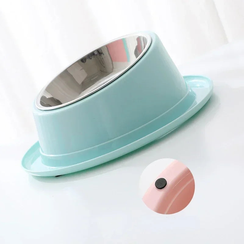 Cat Feeder Slope Anti-Ant Food Bowl For Cat Dog Quality Stainless Steel Container