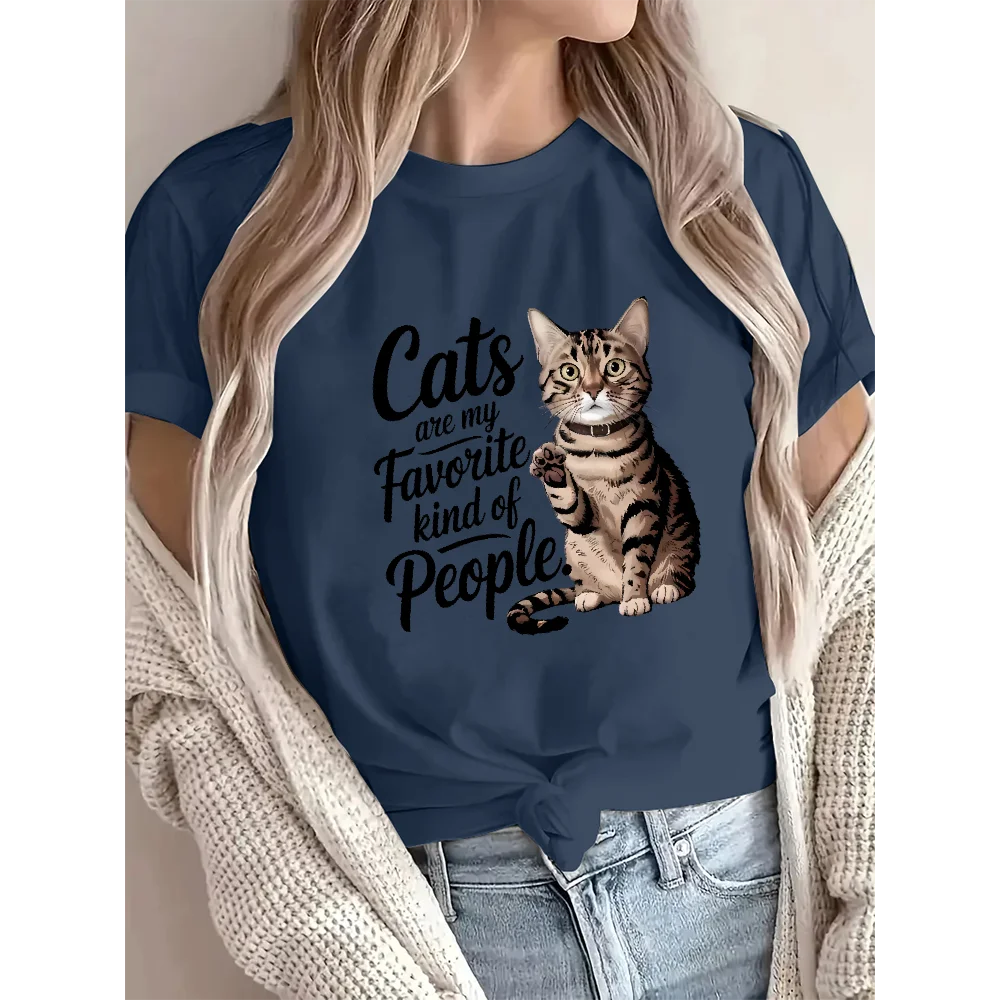 Cute Cat Women’s Cotton T-shirts