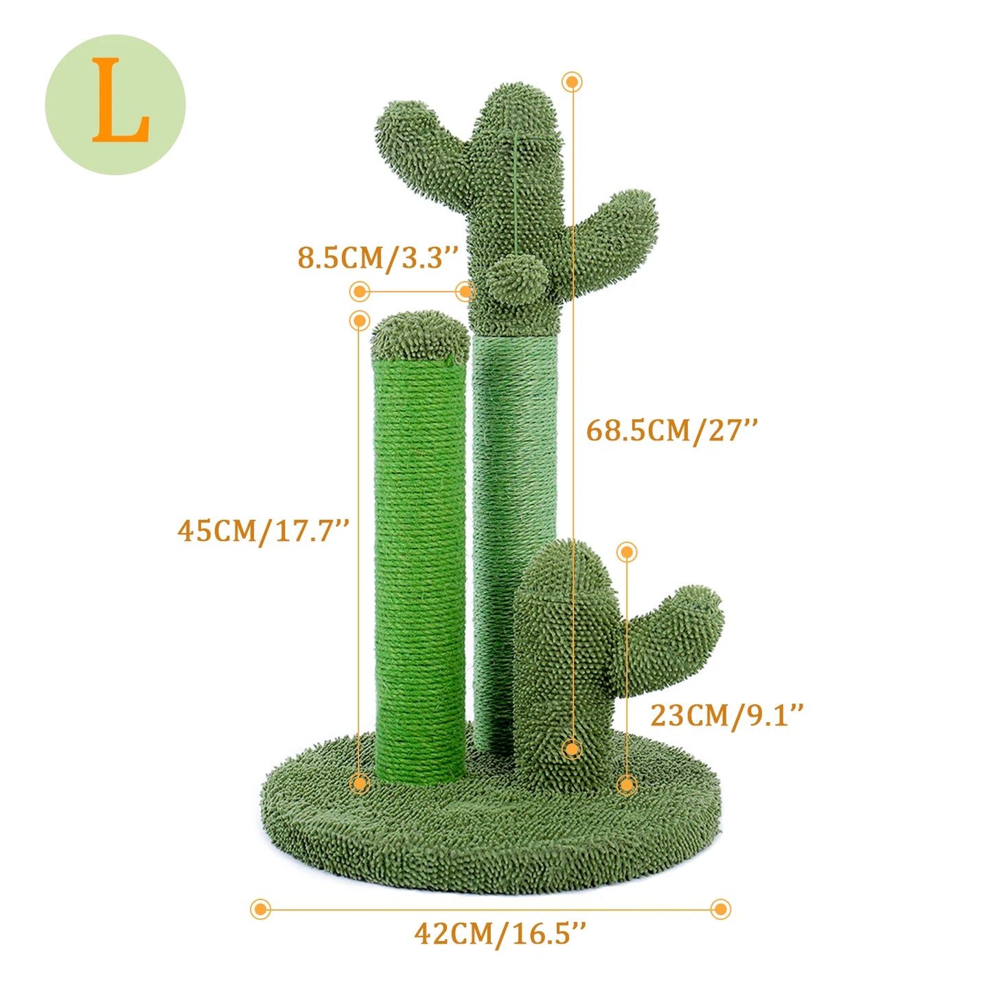 Cute Cactus Cat Tree with Ball and Scratching Post