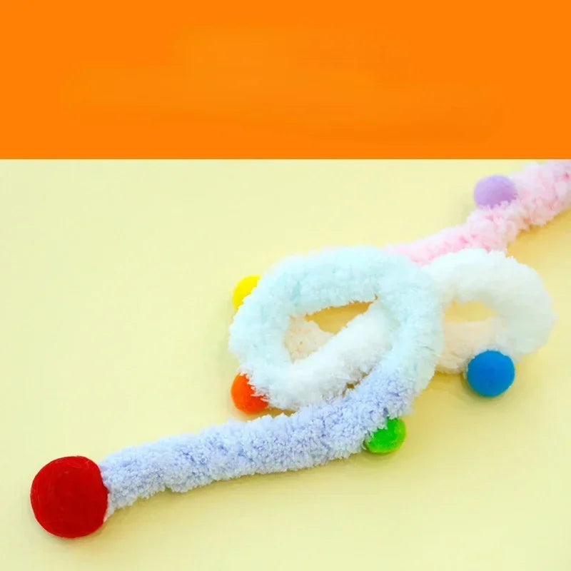 Teaser Wand Toy Cat Teaser Stick with Long Handle, Soft Plush Ball, Bite-resistant