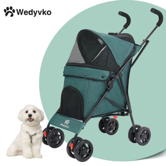 Puppy-Cat-Dog Breathable Stroller, Lightweight, Folding