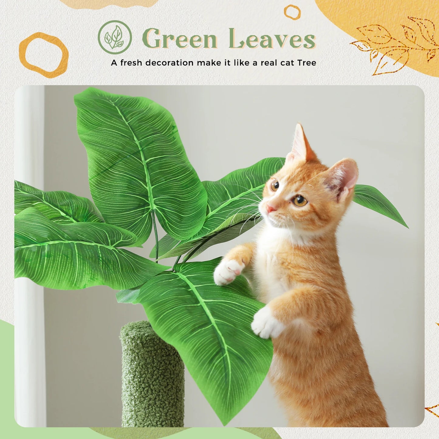 Multi-Level Cactus Cat Tower with Sisal Scratching Posts
