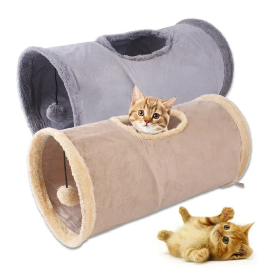 Foldable Cat Tunnel, Tube, Collapsible, Interactive Toy