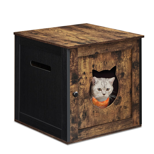 Hidden Litter Box Enclosure Cabinet with Single Door