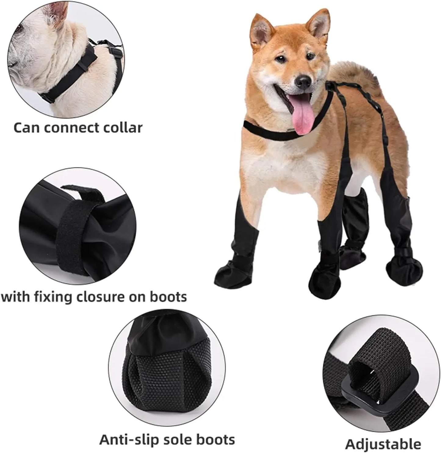 Small Medium Large Dogs Suspender Boots