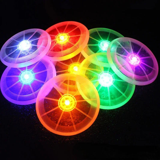 LED luminous flying disk dog chew toy
