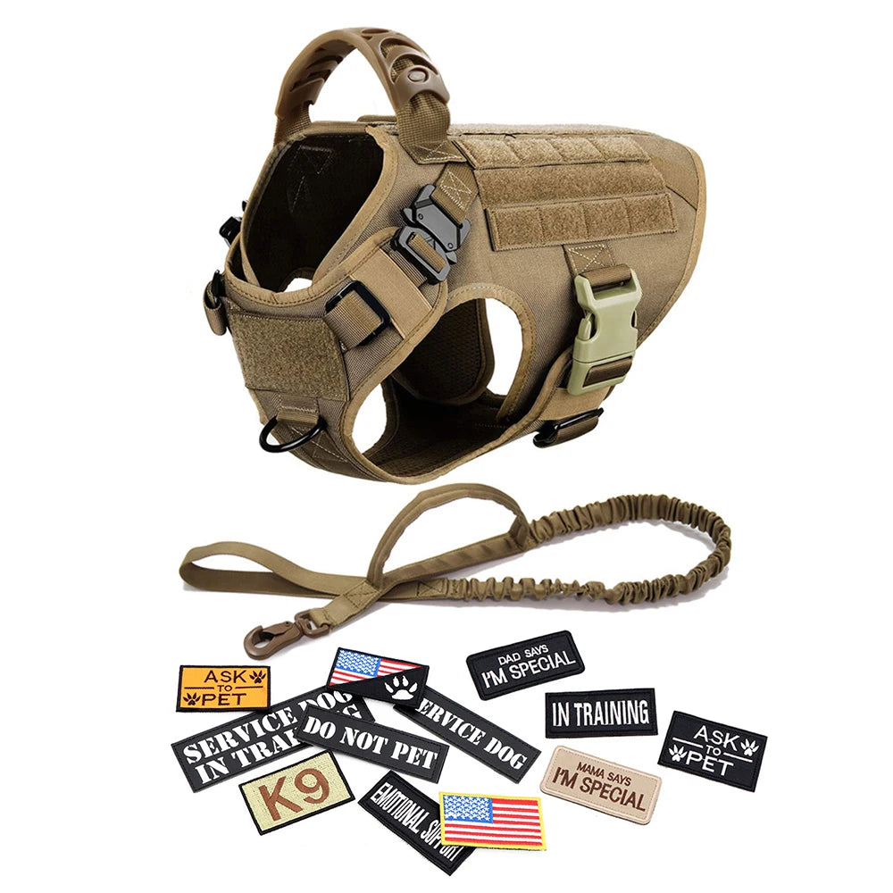 Military Large Dog ,Harness, Collar, Leash, Bags,