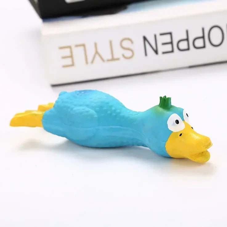 Cute Latex Chicken Shape Pet Squeak Toy for Dog, Cat, Puppy, Simulation Screaming Chicken Squeaker