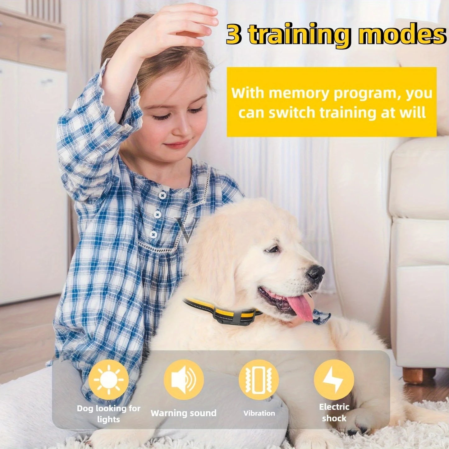 Anti Bark, Rechargeable Training Collar with Clicker