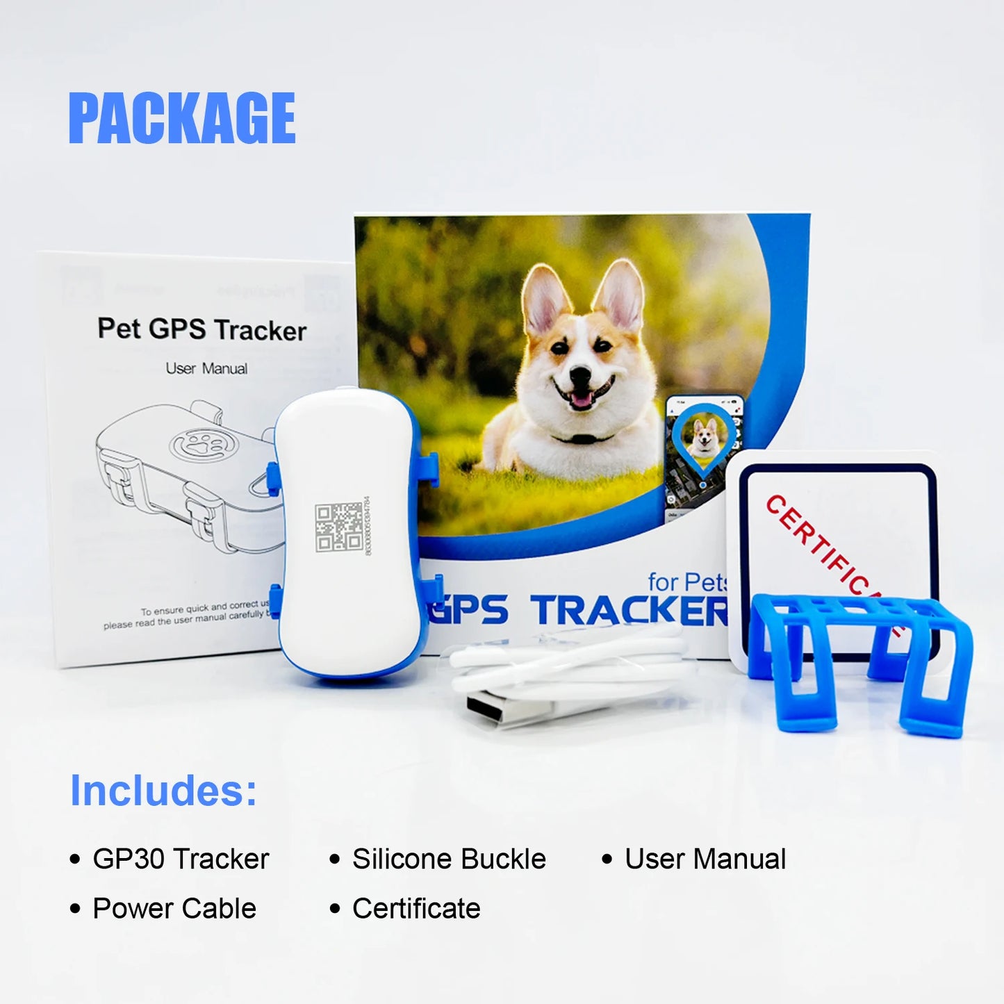 ‌4G Dog Cat GPS Tracker for Pets - Waterproof Smart Locator with App
