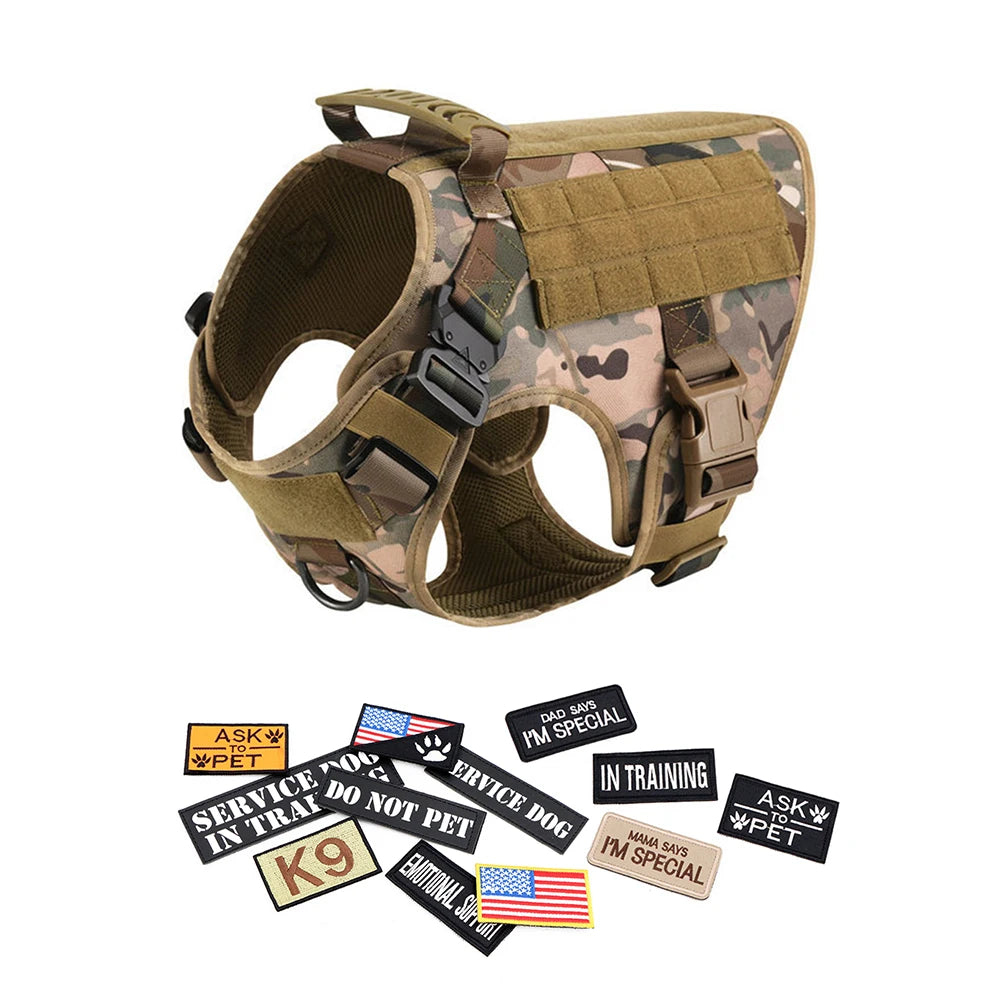 Military Large Dog ,Harness, Collar, Leash, Bags,
