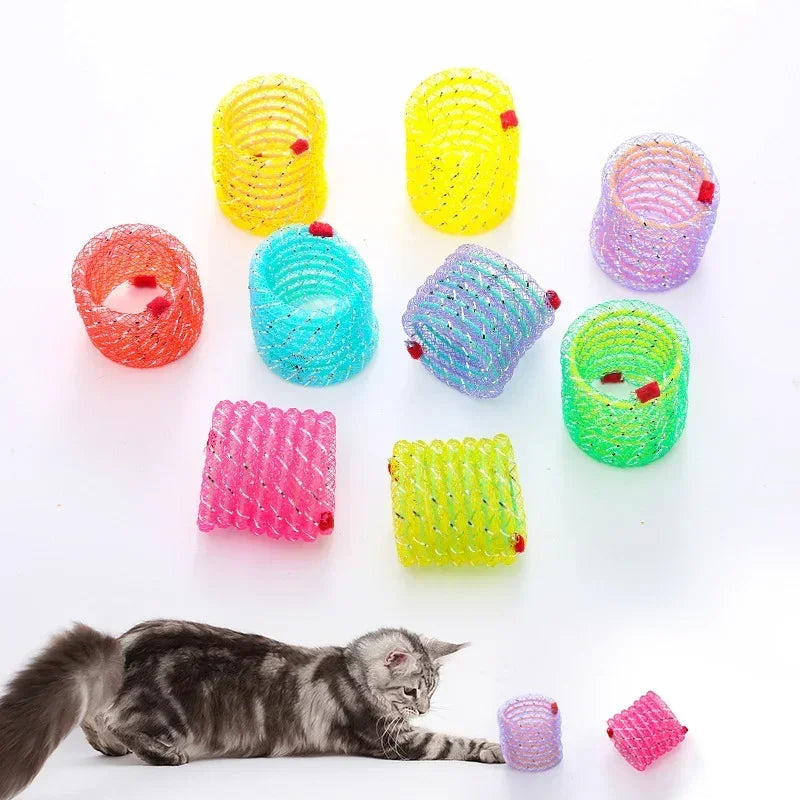 Funny Jumping Spring Toy, Bouncing, Interactive, Spiral Cat Toy