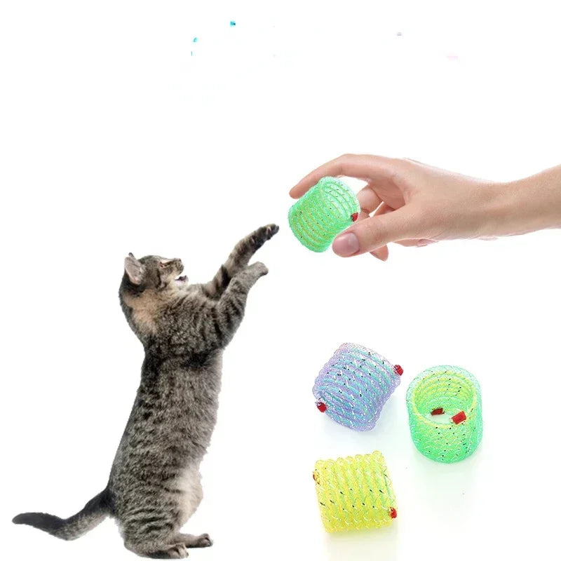 Funny Jumping Spring Toy, Bouncing, Interactive, Spiral Cat Toy