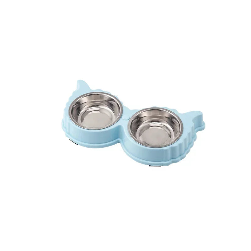 Pet Cute Plastic Food Water Bowls for Cats Dog