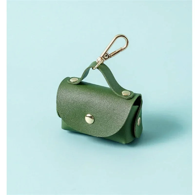Pet Poop Bag Holder Faux Leather