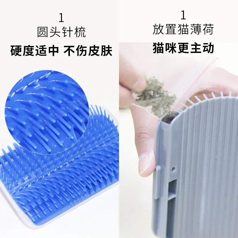 Pet Comb Removable Cat Corner Scratching Rubbing Brush