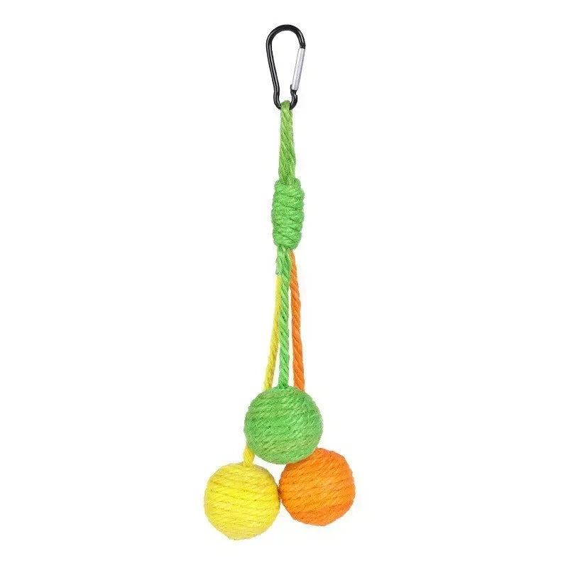 Cat Hanging Sisal Ball, Relieve Boredom, Chewing Scratching Toy