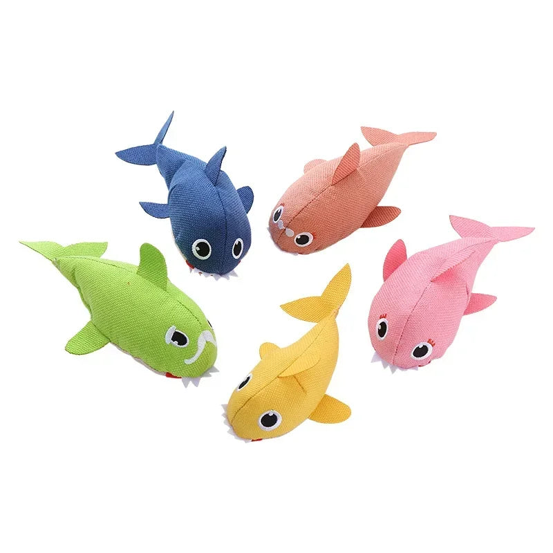 New linen series plush cat toy contains sound paper