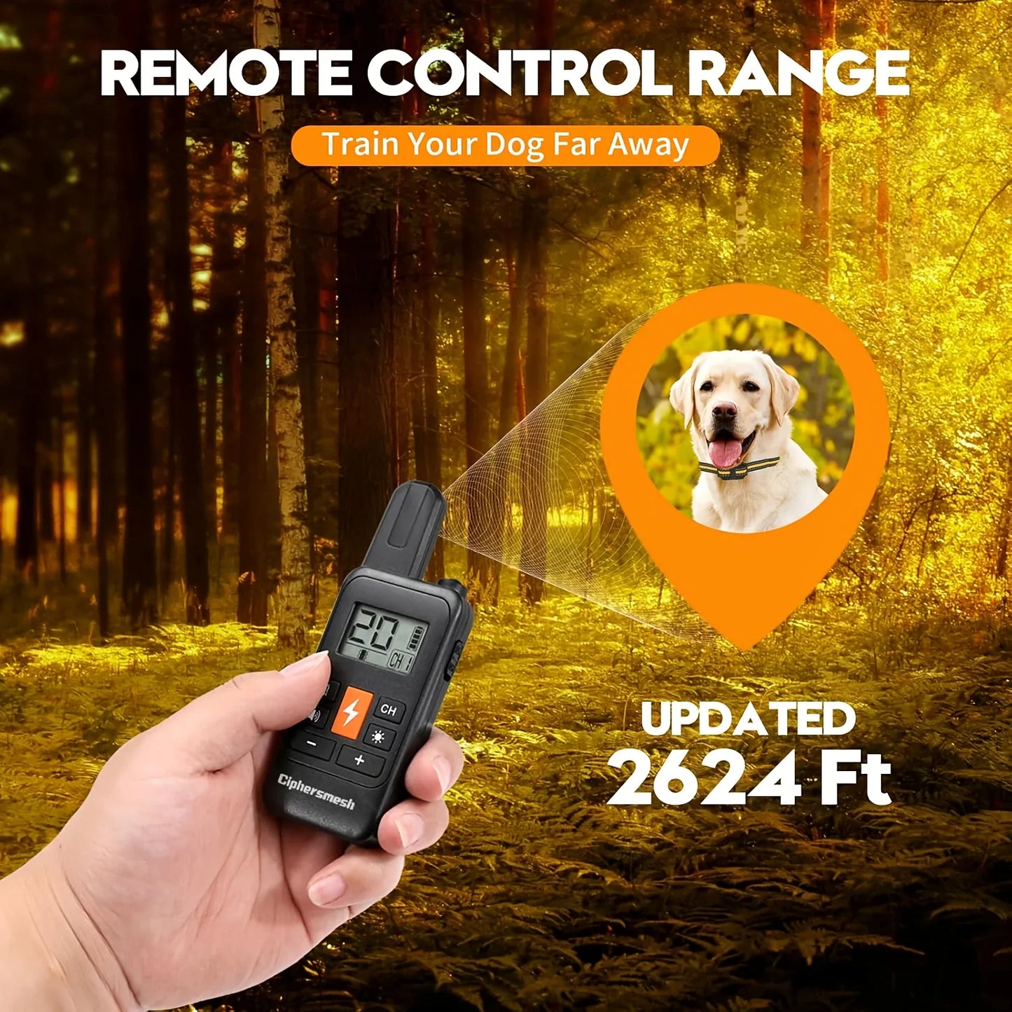 Anti Bark, Rechargeable Training Collar with Clicker